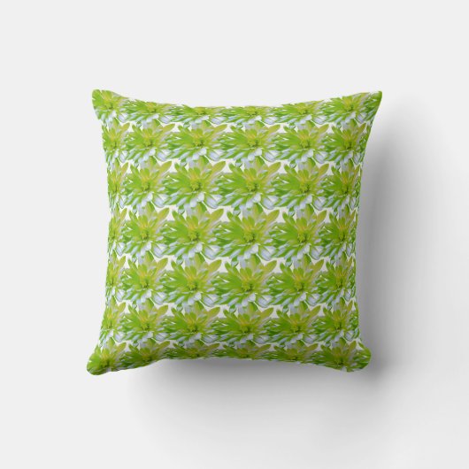 Coussin Fleur vert vert vert vert pâle marguerite (Verso)