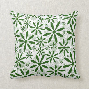 Coussin Fleur verte