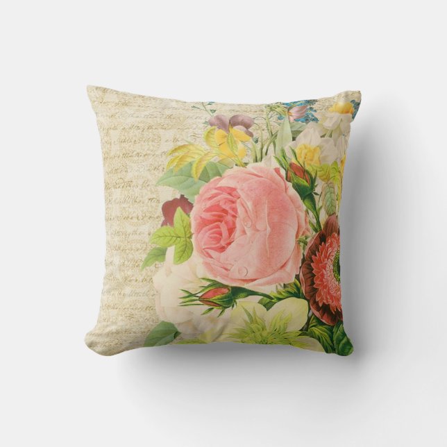 Coussin Fleur vintage (Recto)
