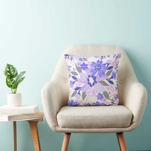 Coussin Fleur violet (Chaise)