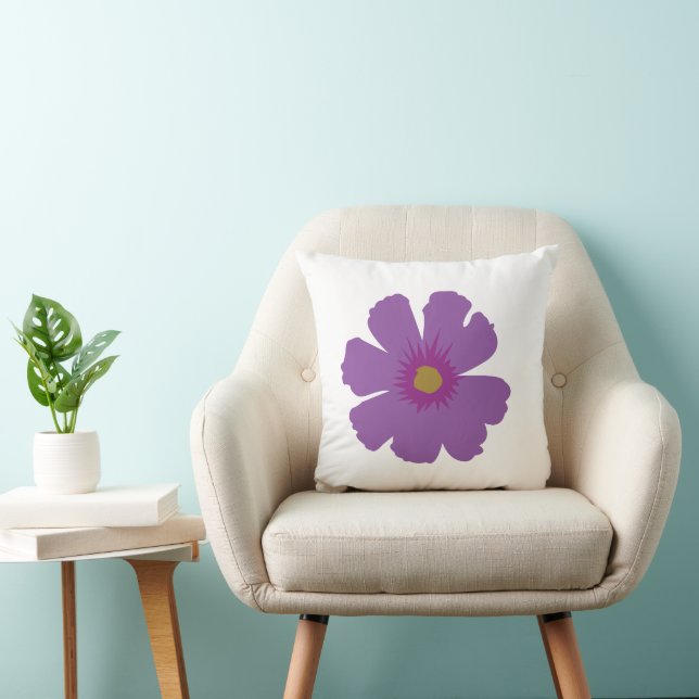 Coussin Fleur Violette (Chaise)