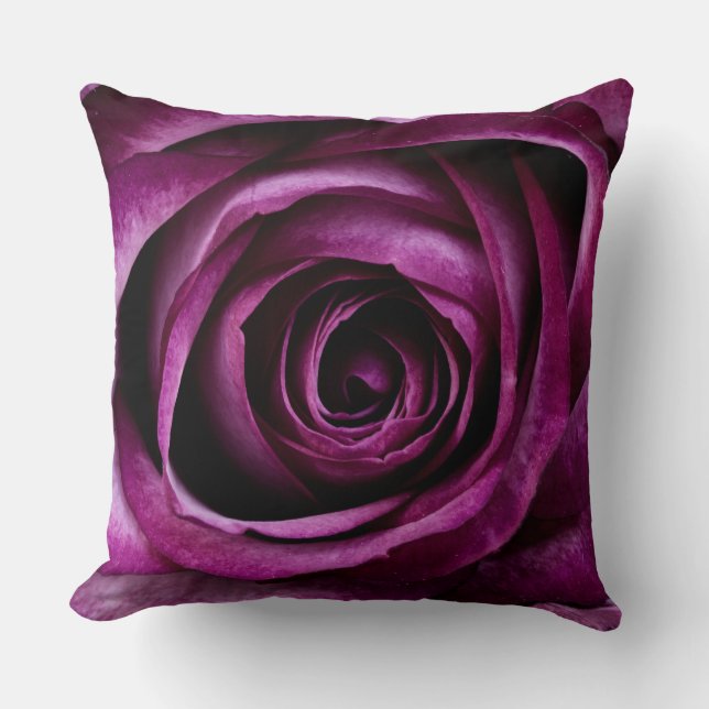 Coussin Fleur violette foncé en gros plan (Recto)