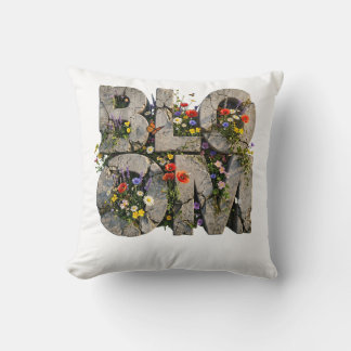 Coussin Fleurir Béton Fleur Sauvage Typographie Santé Ment