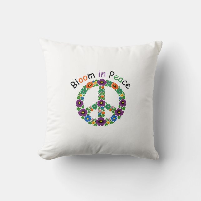 Coussin Fleurir en paix (Recto)