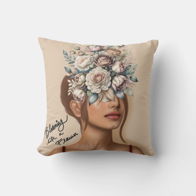 Coussin Fleurissant comme une fleur (Recto)