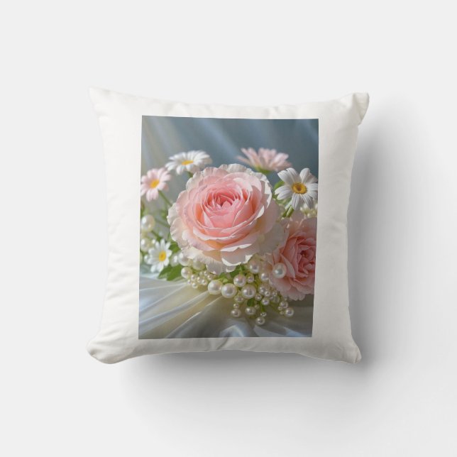 Coussin Fleurs à l'élégance extravagante intemporelle (Recto)