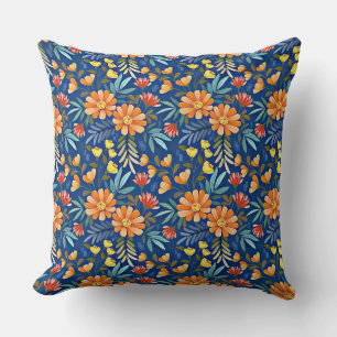 Coussin Fleurs à main colorées Motif sans couture-7