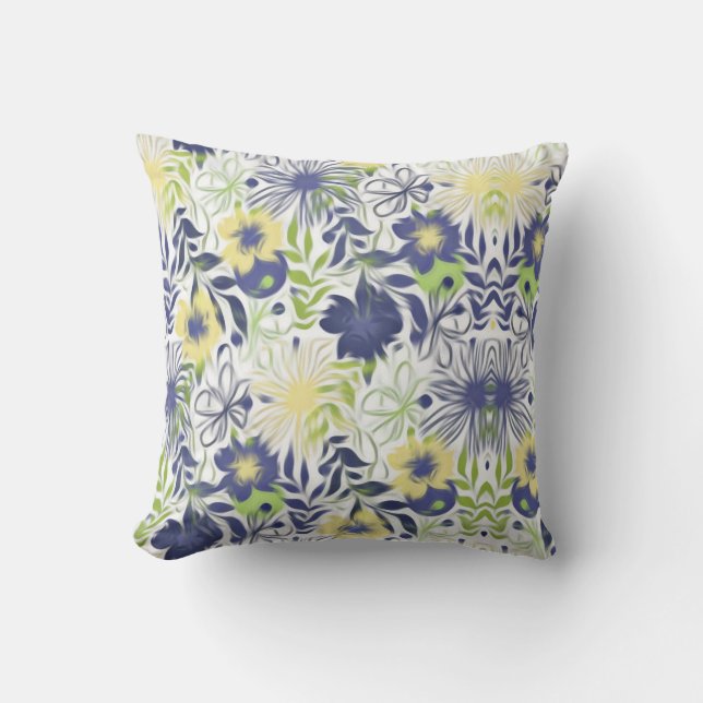 Coussin Fleurs Abstraites (Recto)