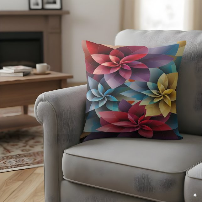 Coussin Fleurs abstraites (Créateur téléchargé)