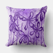 Coussin Fleurs Abstraites Encaissées Lys pourpres (Recto)