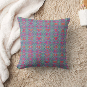 Coussin Fleurs Abstraites Vagues de Couleurs de Psychédéli