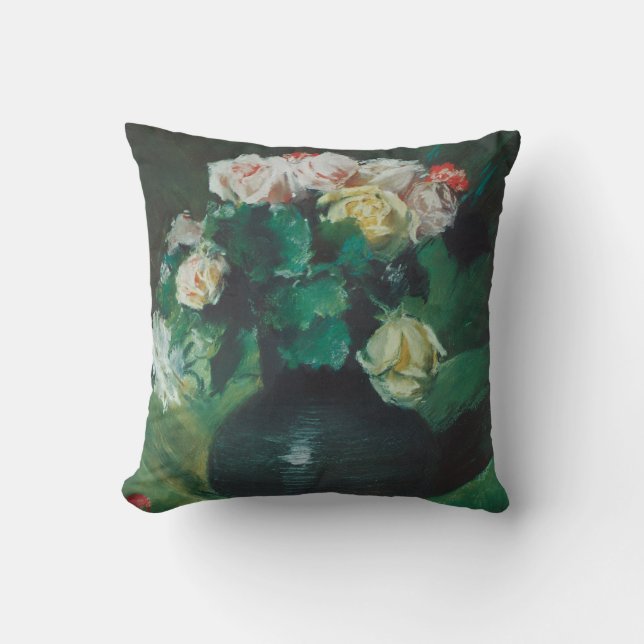 Coussin Fleurs (alias Roses) par William Merritt Chase (Recto)