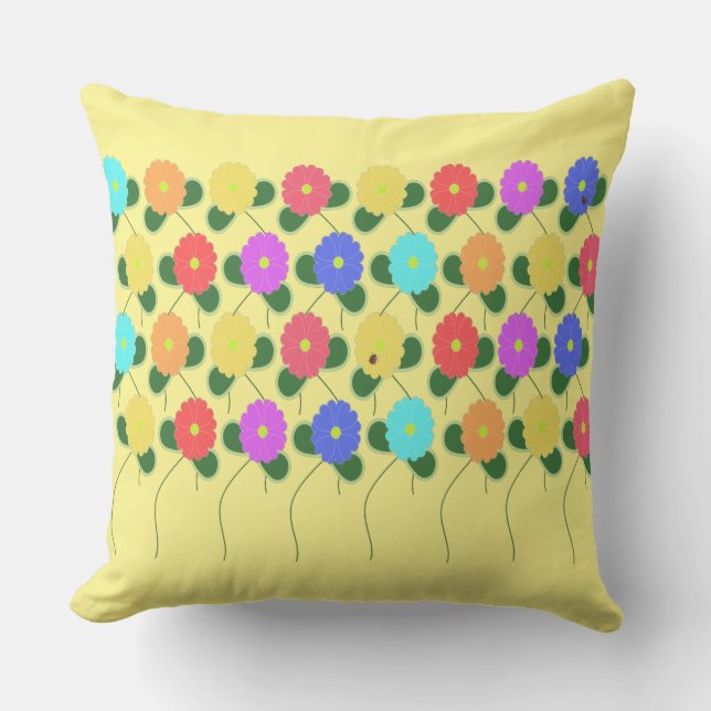 Coussin Fleurs amusantes (Recto)