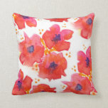 Coussin Fleurs aquarelles<br><div class="desc">Ces fleurs d'aquarelle vives égayeront n'importe quelle pièce.</div>