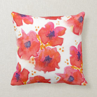 Coussin Fleurs aquarelles