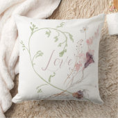 Coussin Fleurs aquarelles douces romantiques (Couverture)