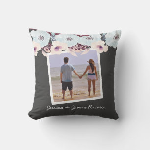 Coussin Fleurs aquarelles personnalisées