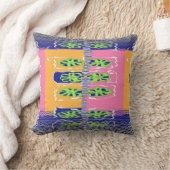 Coussin Fleurs arc-en-ciel vert bleu (Couverture)