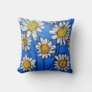 Coussin Fleurs avec pédales blanches