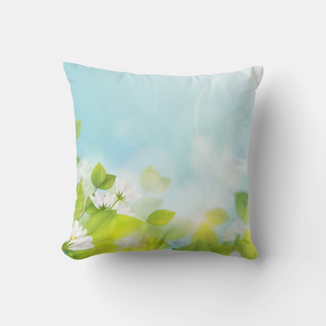 Coussin fleurs blanches (Recto)