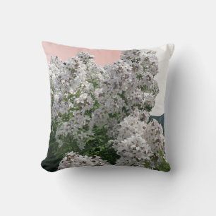 Coussin Fleurs blanches élégantes