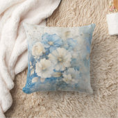 Coussin Fleurs blanches et bleues (Couverture)
