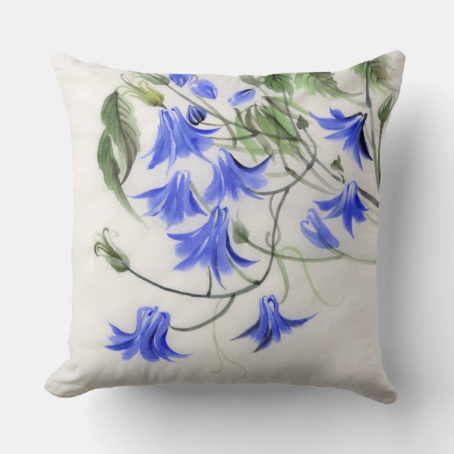 Coussin Fleurs bleues (Recto)
