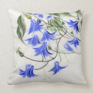 Coussin Fleurs bleues