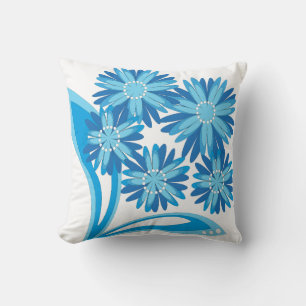 Coussin Fleurs bleues d'origine