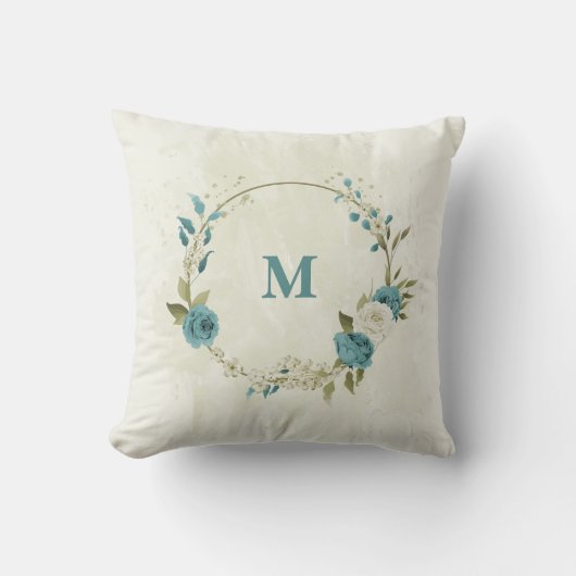 Coussin fleurs bleues et blanches (Recto)