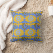 Coussin Fleurs bleues et jaunes - Jeu d'oreiller - Designe (Couverture)