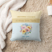 Coussin Fleurs bleues pour le 50e anniversaire d'or (Couverture)