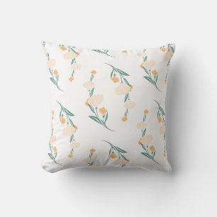 Coussin Fleurs Botaniques Vintage Illustration Florale