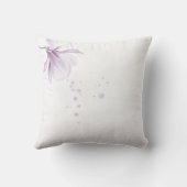 Coussin fleurs botaniques violettes romantiques  (Verso)