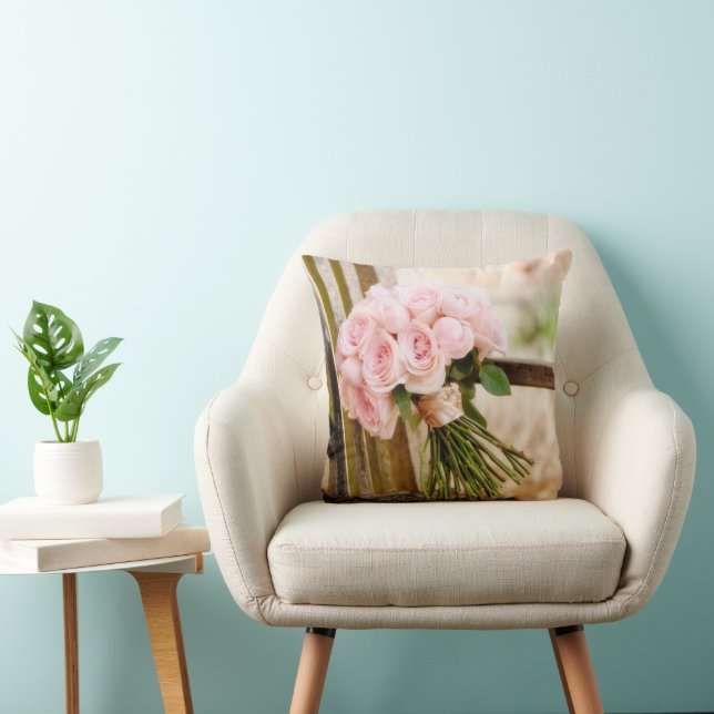 Coussin Fleurs | Bouquet rose (Chaise)