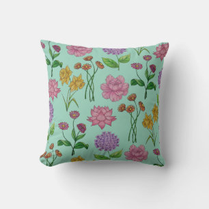 Coussin Fleurs colorées