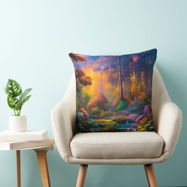 Coussin Fleurs colorées dans les bois (Chaise)