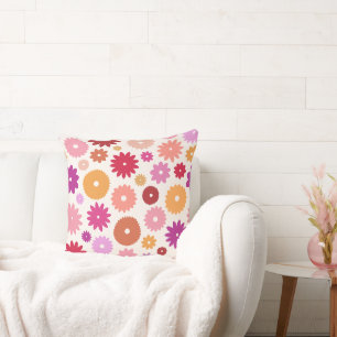 Coussin Fleurs Colorées Grand Motif