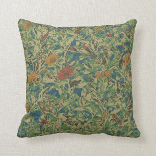 Coussin Fleurs contre le motif de camouflage de feuille