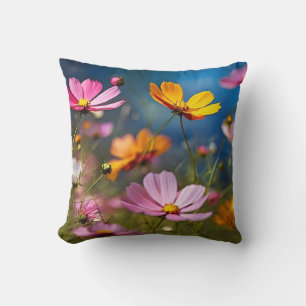 Coussin Fleurs Cosmos Dans Le pré