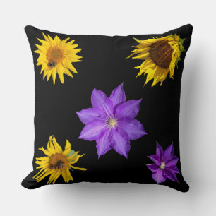 Coussin Fleurs coupées brillantes et colorées Jeter l'orei
