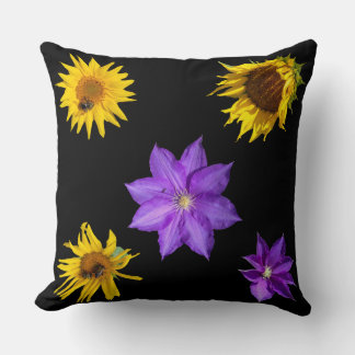 Coussin Fleurs coupées brillantes et colorées Jeter l'orei