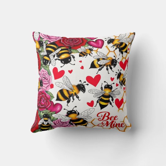 Coussin Fleurs d'abeilles (Verso)