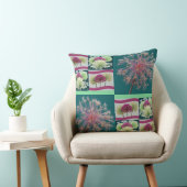 Coussin Fleurs d'Allium Fantaisistes en Collage (Chaise)