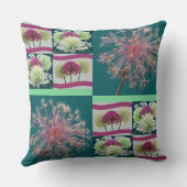 Coussin Fleurs d'Allium Fantaisistes en Collage (Verso)