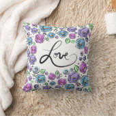 Coussin Fleurs d'amour - lavande (Couverture)