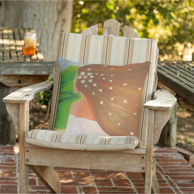 Coussin Fleurs dans ses cheveux (Chaise)