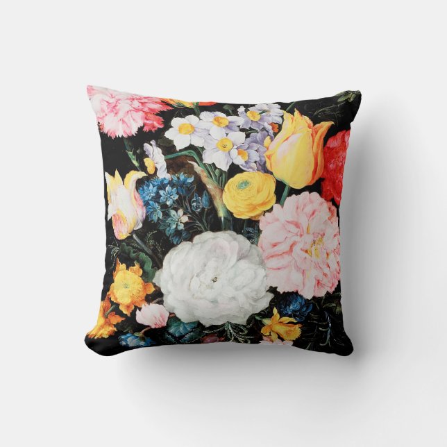 Coussin Fleurs dans un navire en verre, Jan Brueghel le pl (Recto)