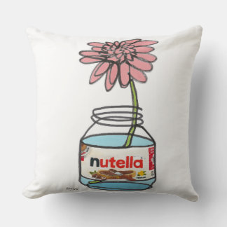Coussin Fleurs dans un vase au chocolat