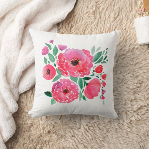 Coussin Fleurs d'aquarelle, bouquet .2